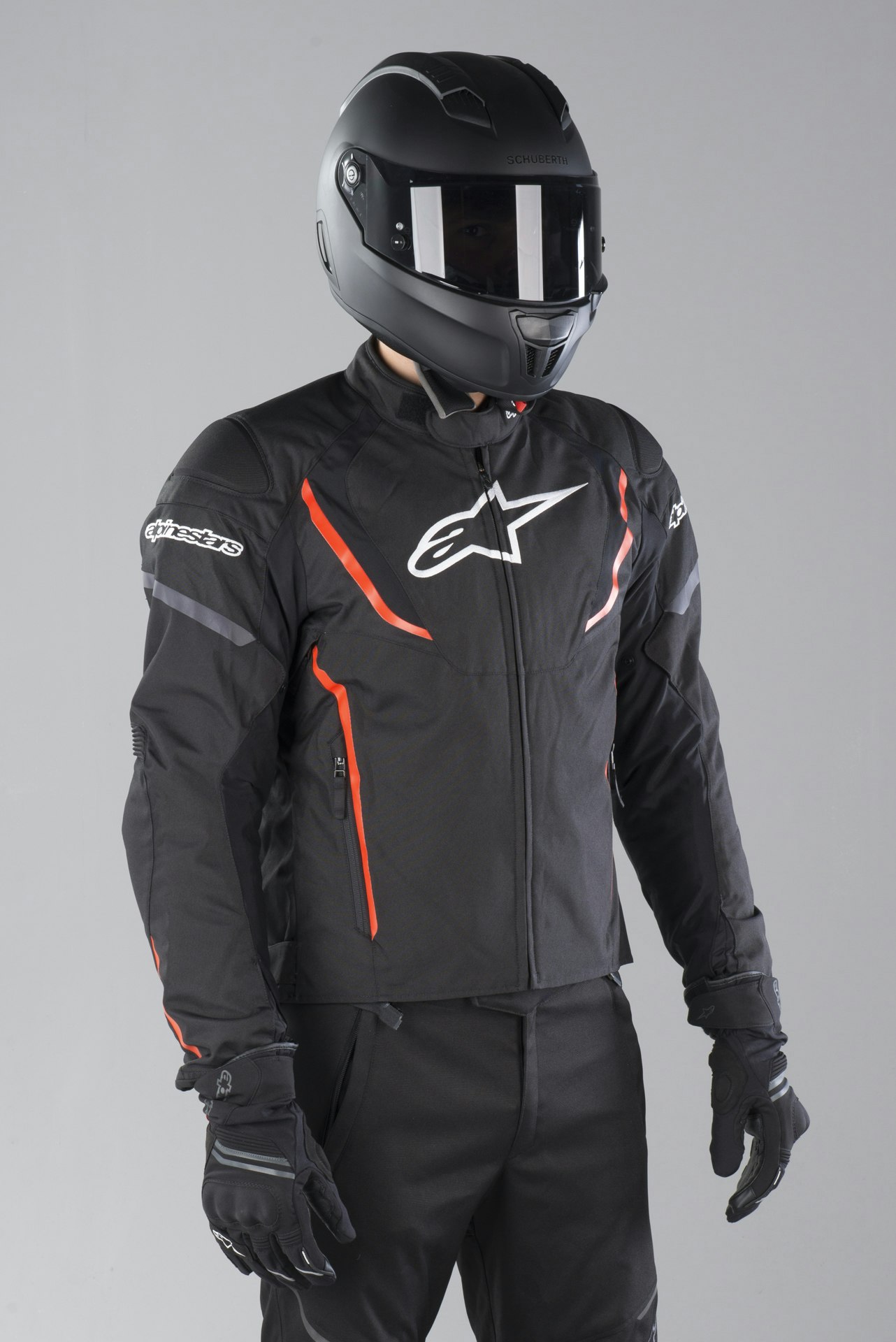 Motorcycle jackets Alpinestars T-jaws V3 Waterproof Jacket Black Red Fluo M BLACK//RED//FLUO